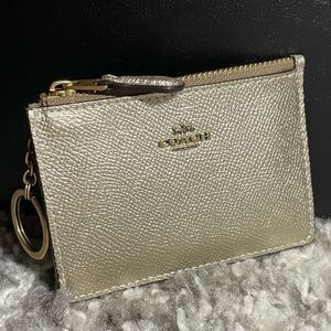 NWT Coach Metallic Mini ID Skinny